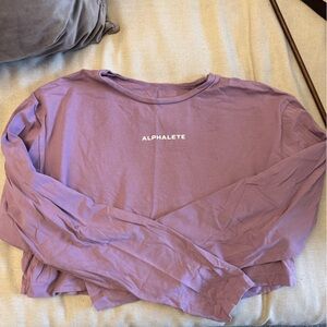 Alphalete Purple Crop Long Sleeve